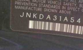 VIN prefix JNKDA31A54T2