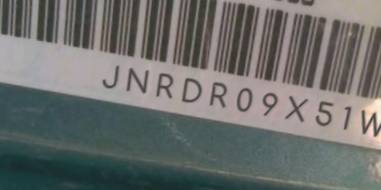 VIN prefix JNRDR09X51W2