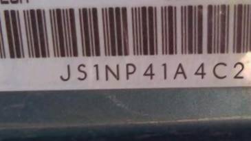 VIN prefix JS1NP41A4C21