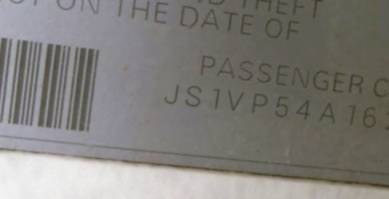 VIN prefix JS1VP54A1621