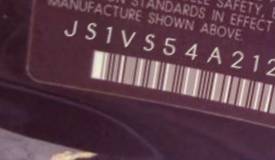 VIN prefix JS1VS54A2121