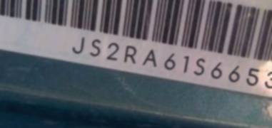 VIN prefix JS2RA61S6653