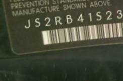 VIN prefix JS2RB41S2351