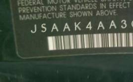 VIN prefix JSAAK4AA3C21