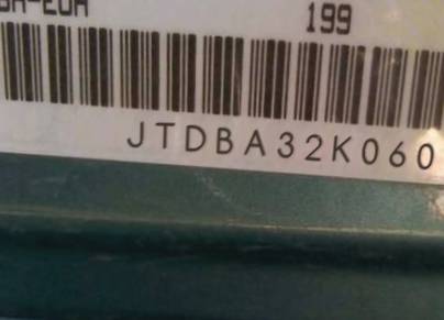 VIN prefix JTDBA32K0600