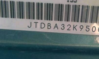VIN prefix JTDBA32K9500