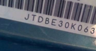VIN prefix JTDBE30K0630