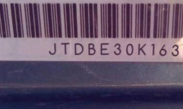 VIN prefix JTDBE30K1630