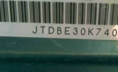 VIN prefix JTDBE30K7403