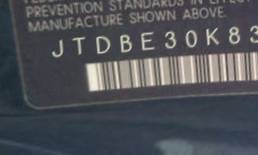 VIN prefix JTDBE30K8302