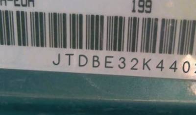 VIN prefix JTDBE32K4402