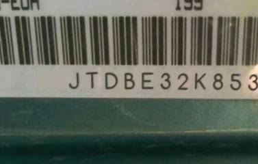 VIN prefix JTDBE32K8530