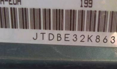 VIN prefix JTDBE32K8630