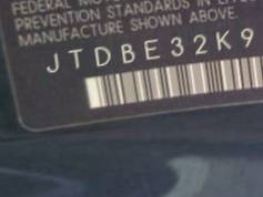 VIN prefix JTDBE32K9503