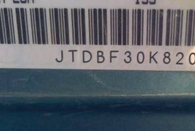 VIN prefix JTDBF30K8200