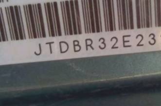 VIN prefix JTDBR32E2320