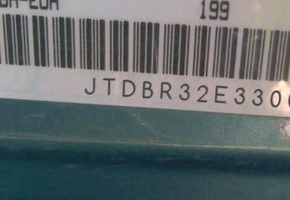 VIN prefix JTDBR32E3300