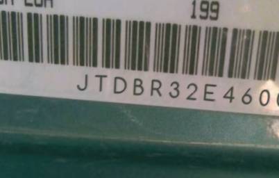 VIN prefix JTDBR32E4600