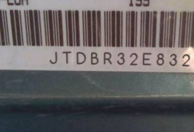 VIN prefix JTDBR32E8320