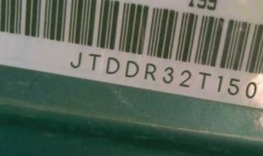 VIN prefix JTDDR32T1501