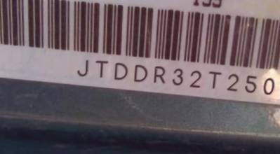 VIN prefix JTDDR32T2504