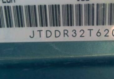 VIN prefix JTDDR32T6201
