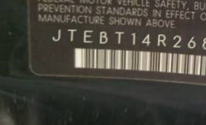 VIN prefix JTEBT14R2680
