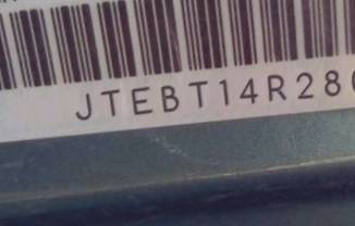 VIN prefix JTEBT14R2800