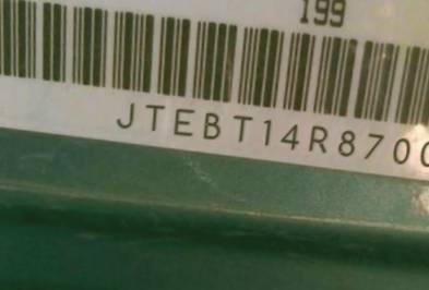 VIN prefix JTEBT14R8700
