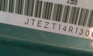 VIN prefix JTEZT14R1300