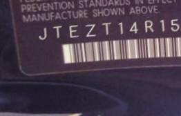 VIN prefix JTEZT14R1500