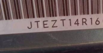 VIN prefix JTEZT14R1600