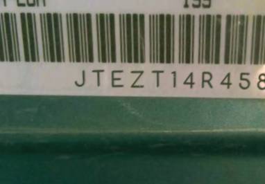 VIN prefix JTEZT14R4580