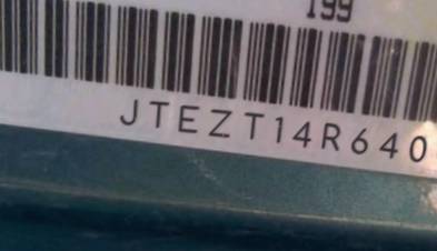 VIN prefix JTEZT14R6400