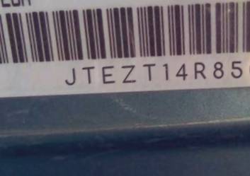 VIN prefix JTEZT14R8500