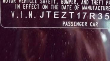VIN prefix JTEZT17R3580