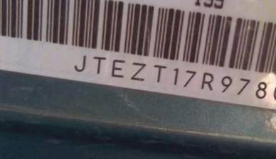 VIN prefix JTEZT17R9780