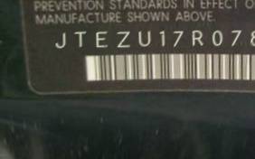 VIN prefix JTEZU17R0780