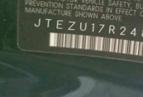 VIN prefix JTEZU17R2480