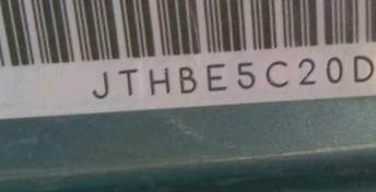VIN prefix JTHBE5C20D50