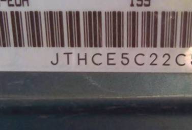 VIN prefix JTHCE5C22C50
