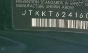 VIN prefix JTKKT6241601