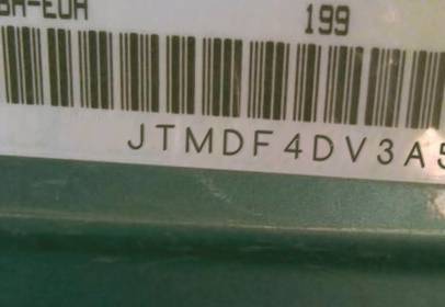 VIN prefix JTMDF4DV3A50
