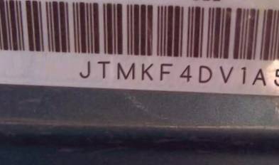 VIN prefix JTMKF4DV1A50