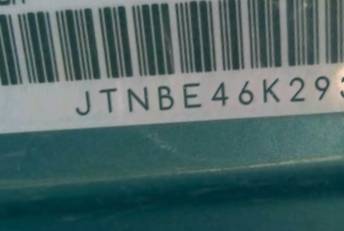 VIN prefix JTNBE46K2931