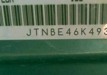 VIN prefix JTNBE46K4931