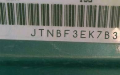 VIN prefix JTNBF3EK7B30