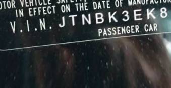 VIN prefix JTNBK3EK8A30