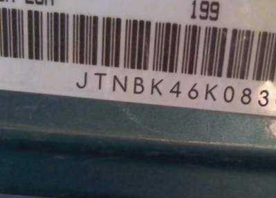 VIN prefix JTNBK46K0830