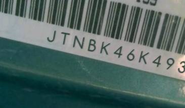 VIN prefix JTNBK46K4930
